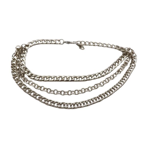 NEW Women Silver Boot Chain Bracelet Shoe 3 Strands Wave Charm Shoe Anklet SET - Picture 15 of 17